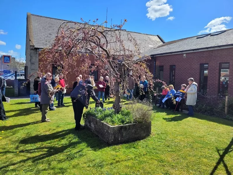 Good Friday gathering after walk of witness